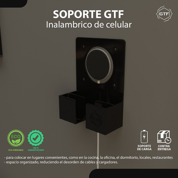 4 Unidades Soporte Gtf Inalambrico Para Pared De Celular