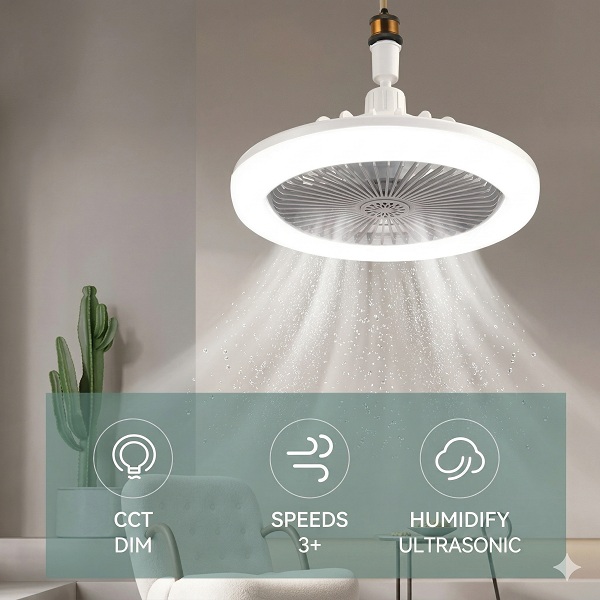 Bombillo Inteligente E27 con Ventilador Integrado